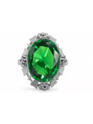 Anillo Vintage Esmeralda Plata de ley 925 vrc043s